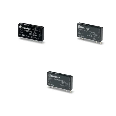 34 Serisi - Ultra ince PCB röleler (EMR ve SSR)