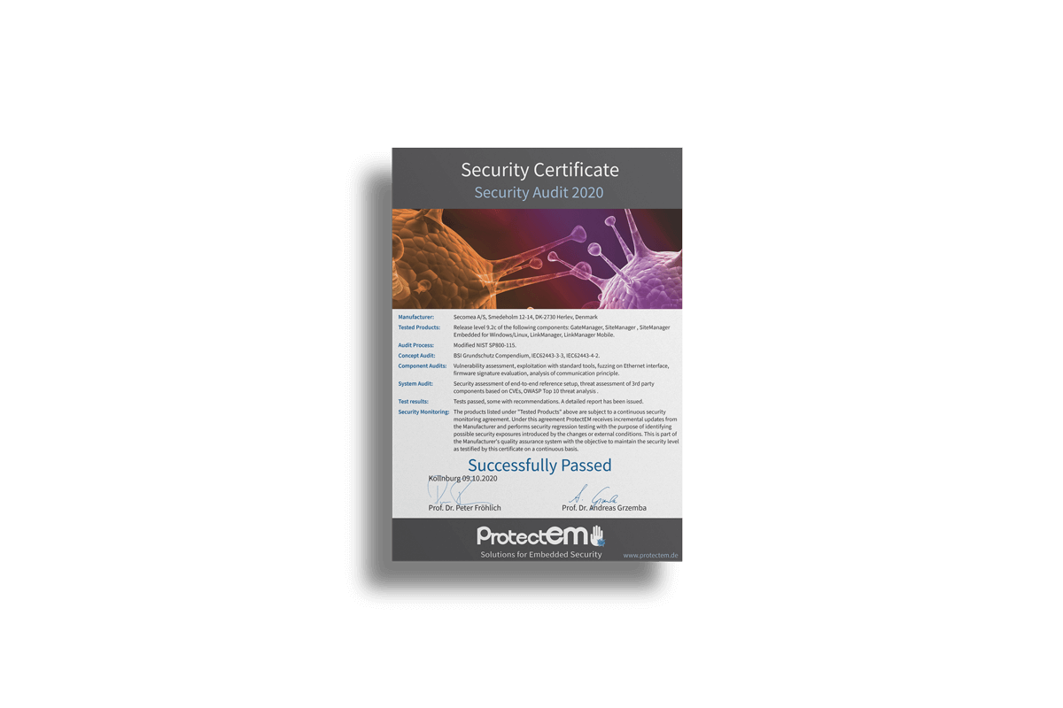 Secomea Security Certification